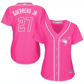 Wholesale Cheap Blue Jays #27 Vladimir Guerrero Jr. Pink Fashion Women\'s Stitched MLB Jersey