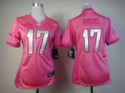 Wholesale Cheap Nike Chargers #17 Philip Rivers Pink Women's Be Luv'd Stitched NFL Elite Jersey
