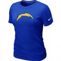 Wholesale Cheap Women's Nike Los Angeles Chargers Logo NFL T-Shirt Blue