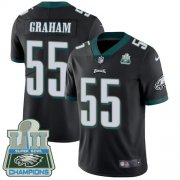 Wholesale Cheap Nike Eagles #55 Brandon Graham Black Alternate Super Bowl LII Champions Men's Stitched NFL Vapor Untouchable Limited Jersey