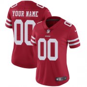 Wholesale Cheap Nike San Francisco 49ers Customized Red Stitched Vapor Untouchable Limited Women's NFL Jersey