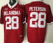 Wholesale Cheap Men's Oklahoma Sooners #28 Adrian Peterson Red 2016 College Football Nike Jersey