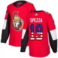 Wholesale Cheap Adidas Senators #19 Jason Spezza Red Home Authentic USA Flag Stitched Youth NHL Jersey