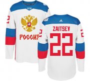 Wholesale Cheap Team Russia #22 Nikita Zaitsev White 2016 World Cup Stitched NHL Jersey
