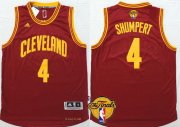 Wholesale Cheap Men's Cleveland Cavaliers #4 Iman Shumpert 2017 The NBA Finals Patch Red Jersey