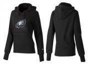 Wholesale Cheap Women's Philadelphia Eagles Logo Pullover Hoodie Black