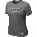 Wholesale Cheap Women's Chicago White Sox Nike Away Practice MLB T-Shirt Crow Grey