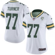 Wholesale Cheap Nike Packers #77 Billy Turner White Women's 100th Season Stitched NFL Vapor Untouchable Limited Jersey