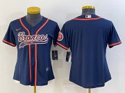 Wholesale Cheap Youth Denver Broncos Blank Navy With Patch Cool Base Stitched Baseball Jersey