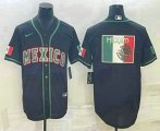 Wholesale Cheap Men's Mexico Baseball 2023 Black World Big Logo Classic Stitched Jerseys