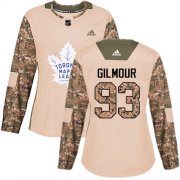 Wholesale Cheap Adidas Maple Leafs #93 Doug Gilmour Camo Authentic 2017 Veterans Day Women's Stitched NHL Jersey