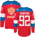 Wholesale Cheap Team Russia #92 Evgeny Kuznetsov Red 2016 World Cup Stitched NHL Jersey