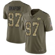 Wholesale Cheap Nike Chiefs #97 Alex Okafor Olive/Camo Men's Stitched NFL Limited 2017 Salute To Service Jersey