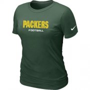 Wholesale Cheap Women's Nike Green Bay Packers Sideline Legend Authentic Font T-Shirt Green