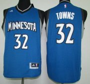 Wholesale Cheap Men's Minnesota Timberwolves #32 Karl-Anthony Towns Revolution 30 Swingman 2015 Draft New Blue Jersey