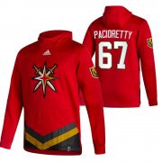 Wholesale Cheap Vegas Golden Knights #67 Max Pacioretty Adidas Reverse Retro Pullover Hoodie Red