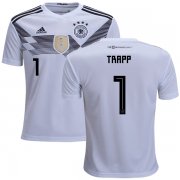 Wholesale Cheap Germany #1 Trapp White Home Kid Soccer Country Jersey