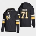 Wholesale Cheap Pittsburgh Penguins #71 Evgeni Malkin Black adidas Lace-Up Pullover Hoodie