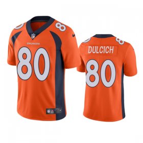 Wholesale Cheap Men\'s Denver Broncos #80 Greg Dulcich Oraange Vapor Untouchable Stitched Jersey
