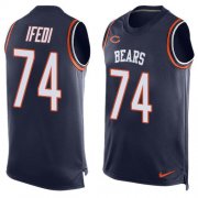 Wholesale Cheap Nike Bears #74 Germain Ifedi Navy Blue Team Color Men's Stitched NFL Limited Tank Top Jersey