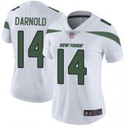 Wholesale Cheap Nike Jets #14 Sam Darnold White Women's Stitched NFL Vapor Untouchable Limited Jersey