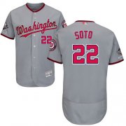 Wholesale Cheap Nationals #22 Juan Soto Grey Flexbase Authentic Collection 2019 World Series Champions Stitched MLB Jersey