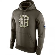 Wholesale Cheap Men's Detroit Tigers Nike Olive Salute To Service KO Performance Hoodie