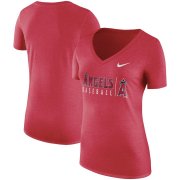 Wholesale Cheap Los Angeles Angels Nike Women's Tri-Blend Practice T-Shirt Red