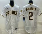 Wholesale Cheap Men's San Diego Padres #2 Xander Bogaerts White Flex Base Stitched Baseball Jersey