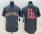 Wholesale Cheap Men's Boston Red Sox Big Logo Grey 2022 All Star Stitched Cool Base Nike Jersey