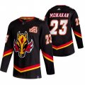 Wholesale Cheap Calgary Flames #23 Sean Monahan Black Men's Adidas 2020-21 Reverse Retro Alternate NHL Jersey