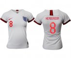 Wholesale Cheap Women's England #8 Henderson Home Soccer Country Jersey