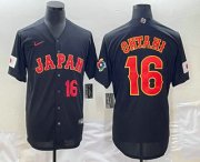 Wholesale Cheap Mens Japan Baseball #16 Shohei Ohtani Number 2023 Black World Classic Stitched Jersey