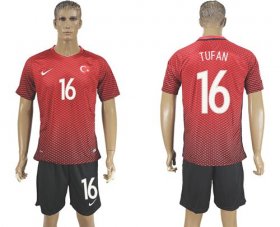 Wholesale Cheap Turkey #16 Tufan Home Soccer Country Jersey