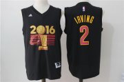Wholesale Cheap Men's Cleveland Cavaliers Kyrie Irving #2 adidas Black 2017 NBA Finals Patch Champions Stitched Jersey