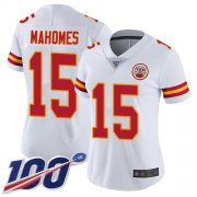 Wholesale Cheap Nike Chiefs #15 Patrick Mahomes White Women's Stitched NFL 100th Season Vapor Limited Jersey