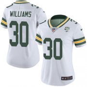Wholesale Cheap Nike Packers #30 Jamaal Williams White Women's 100th Season Stitched NFL Vapor Untouchable Limited Jersey