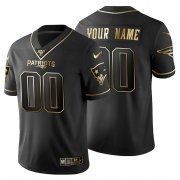 Wholesale Cheap New England Patriots Custom Men's Nike Black Golden Limited NFL 100 Jersey