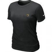 Wholesale Cheap Women's Nike Jacksonville Jaguars Chest Embroidered Logo T-Shirt Black