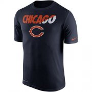 Wholesale Cheap Men's Chicago Bears Nike Navy Blue Legend Staff Practice Performance T-Shirt