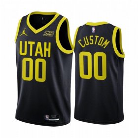 Wholesale Cheap Men\'s Utah Jazz Customized 2022-23 Black Association Edition Stitched Basketball Jersey