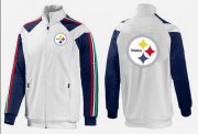 Wholesale Cheap NFL Pittsburgh Steelers Team Logo Jacket White_3
