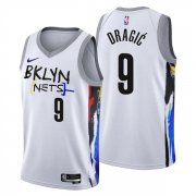 Wholesale Cheap Men's Brooklyn Nets #9 Goran Dragic 2022-23 White City Edition Stitched Basketball Jersey