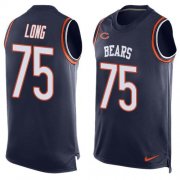 Wholesale Cheap Nike Bears #75 Kyle Long Navy Blue Team Color Men's Stitched NFL Limited Tank Top Jersey
