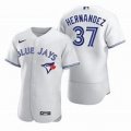 Wholesale Cheap Men's Toronto Blue Jays #37 Teoscar Hernandez White Flex Base Stitched Jersey