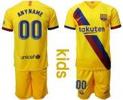 Wholesale Cheap Barcelona Personalized Away Kid Soccer Club Jersey