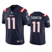 Wholesale Cheap Men's New England Patriots #11 Tyquan Thornton Navy Vapor Untouchable Limited Stitched Jersey