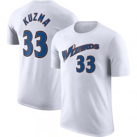 Wholesale Cheap Men\'s Washington Wizards #33 Kyle Kuzma White 2022-23 Classic Edition Name & Number T-Shirt