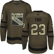 Wholesale Cheap Adidas Rangers #23 Adam Foxs Green Salute to Service Stitched NHL Jersey