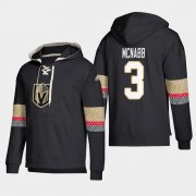 Wholesale Cheap Vegas Golden Knights #3 Brayden McNabb Black adidas Lace-Up Pullover Hoodie